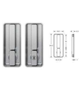 FLUSH HANDLE 4262/1 STAINLESS STEEL PRIVACY