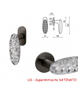 DK CRYSTAL DIAMOND SuperAntracite SATINATO + VETRO