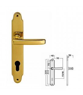 HANDLE ROMA ON BACKPLATE WTH RETURN SPRING